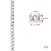 Steel chain 12x9x2,5 mm nickel 4114912