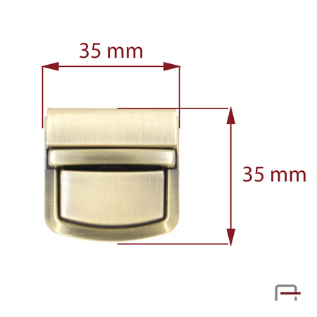 Tuck Lock satin old brass 3106421