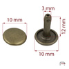Two-sided Rivet L10/10/12/20 old brass