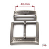 Buckle + Buckle Loop 40 mm satin gun 2402791