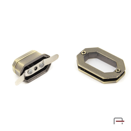 Zamek przekrętka stare złoto 3106921