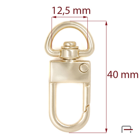 Snap Hook 12,5 mm gold 3250150
