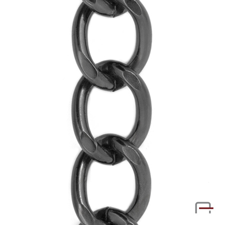 Steel Chain 21x16x3,2 mm black nickel 4101690