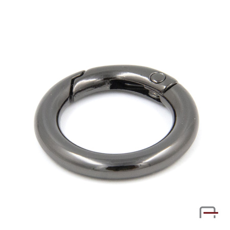 Metal Ring Carabiner 16 mm black nickel 3711390