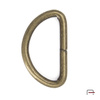 D-ring 32 mm, wire 4 mm old brass 35025200