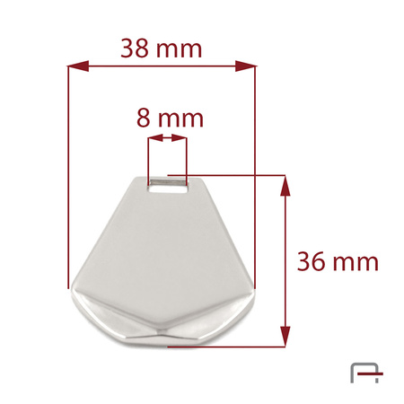 Ozdoba/ Przywieszka nikiel 3710312