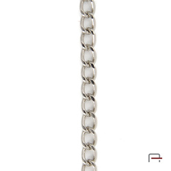 Steel chain 6x4x1 mm nickel 4100310
