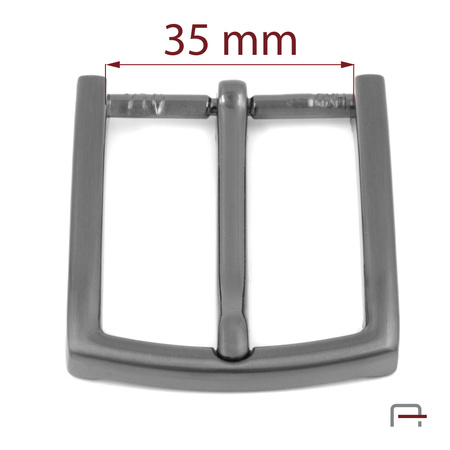 Men's Buckle 35 mm satin black nickel 2207293 NICKEL FREE