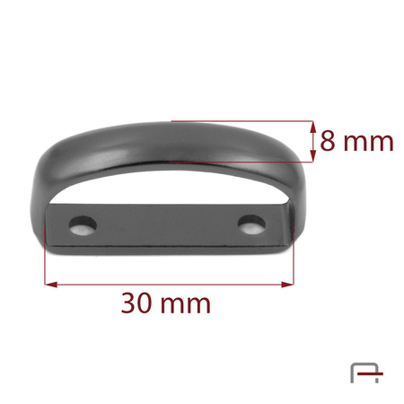Szlufka 30 mm czarna 1700490