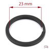 Kółko do kluczy płaskie 23 mm czarny mat 42223450