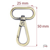 Snap Hook 25 mm satin old brass 3235221