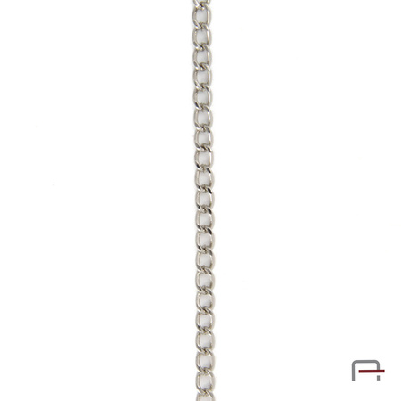 Steel chain 6x4x1 mm nickel 4100310