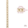 Steel chain 9x6x1,6 mm gold 4100950