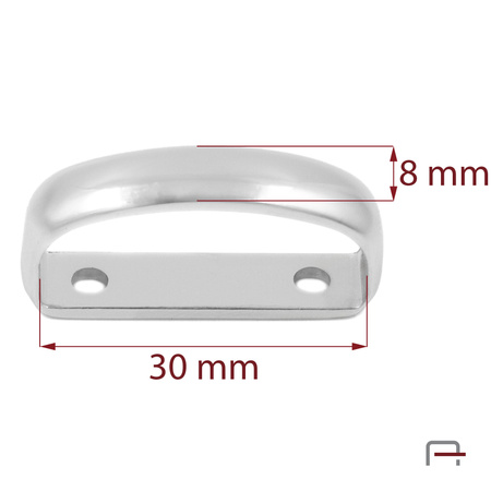 Buckle loop 30 mm nickel 1700410