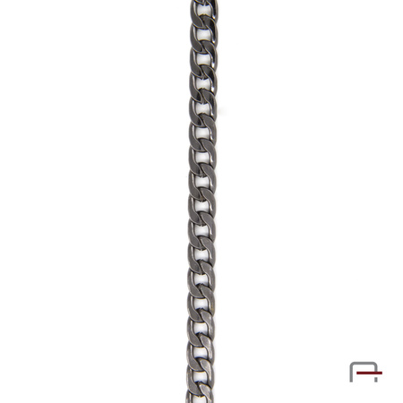 Steel chain 9x6x1,6 mm black nickel 4100990