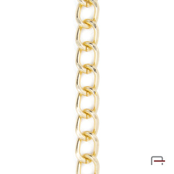 Steel chain 14x10x2,4 mm gold 4115453