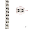 ŁAŃCUCH STALOWY 16x11x3 mm nikiel 4113110