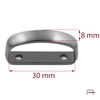 Buckle loop 30 mm satin black nickel 1700491