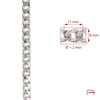 Steel chain 11x8x2 mm nickel 4101010