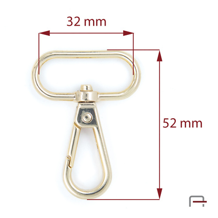 Sanp Hook 32 mm Gold 3235451