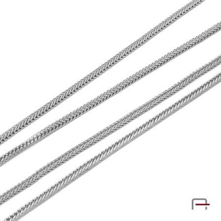 Steel chain 120 cm with hooks nickel 4101210