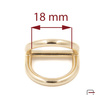Półkółko podwójne 18mm złoto 3605953