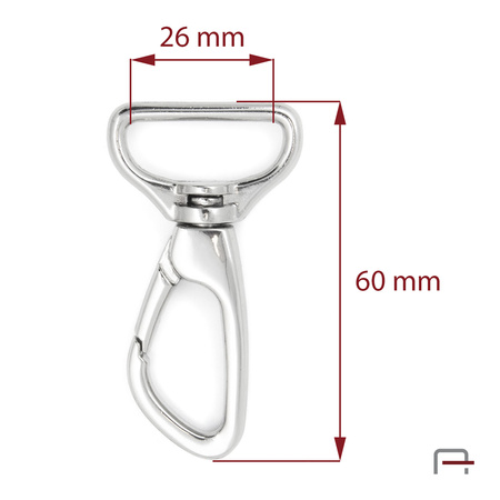 Sanp Hook 26 mm nickel 3235712