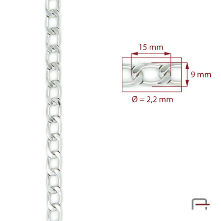 ŁAŃCUCH ALUMINIOWY NIKIEL 4116010