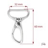 Snap Hook 32 mm nickel 3235812