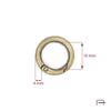 Metal Ring Carabiner 16 mm old brass 3711320