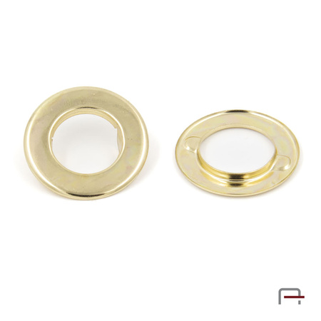 Eyelet with fins 15 mm gold 51007500