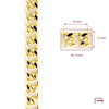 Steel chain 16x12x4 mm gold 4113653