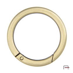 Metal Ring Carabiner 38 mm satin old brass 3711521