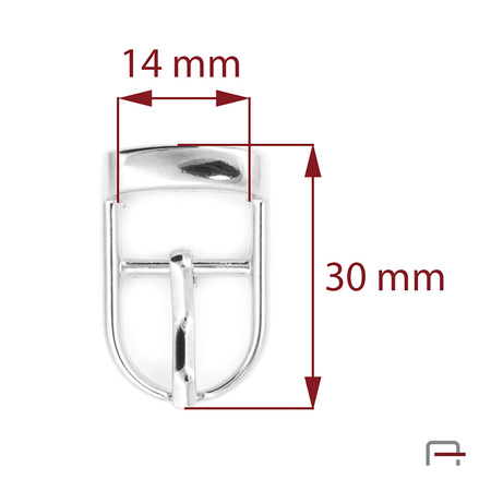 Buckle 14 mm nickel 3904412