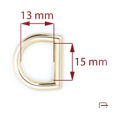 Półkółko 16 mm złoto 3605553