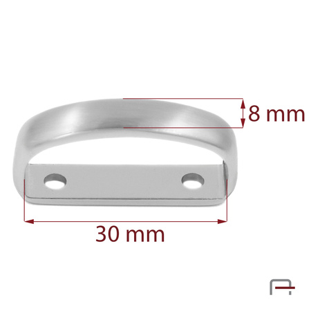 Buckle loop 30 mm satin nickel 1700411