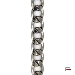 Steel chain 13x9x3 mm black nickel 4115090