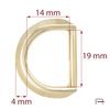 D-ring 19 mm gold 3604651