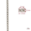 Steel chain 7,5x5,5x1,4 mm nickel 4100210