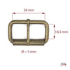 Saddlery buckle 38 mm, wire 5 mm 3510520