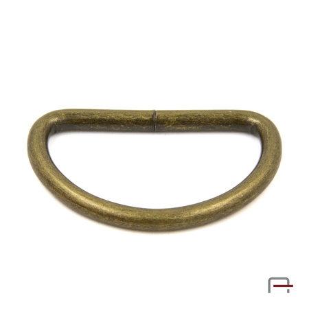 D-ring 38 mm, wire 4 mm old brass 35026200