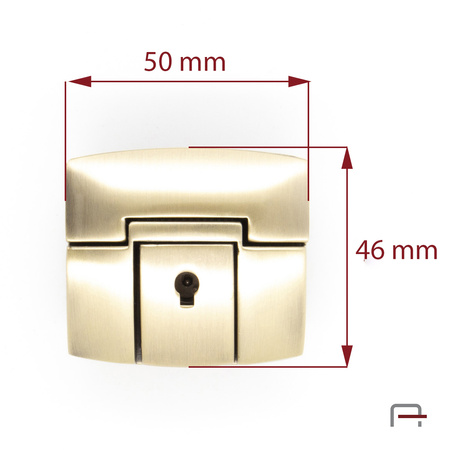 Lock Tuck Lock Satin Old Brass 3106321