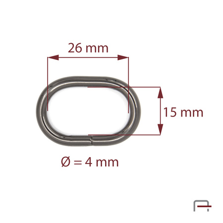 Oval ring 26 mm, wire 4 mm 35101900