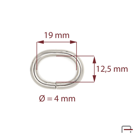Oval ring 19 mm 35100100