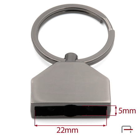 KEY RING ELEMENT BLACK NICKEL 4501090