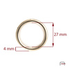 Metal Ring 27 mm gold 3707153