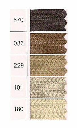 ZIPPER TAPE #5 Brown - Silver Y-Teeth 4710710/570