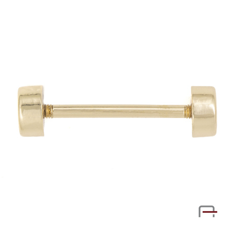 Handbag metal barbells 25 mm gold 3901253