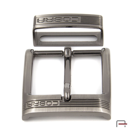 Buckle + Buckle Loop 40 mm satin gun 2402791