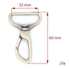 Snap Hook 32 mm satin old brass 3235821